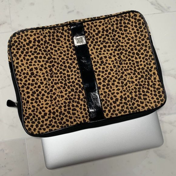Liz Claiborne Accessories - Leopard Print Laptop Carrying Sleeve 15x11 inches